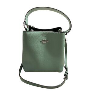 COACH TOWN BAG COACH CROSSBODY BAG GREEN COACH Small Leather Town Bucket Bag